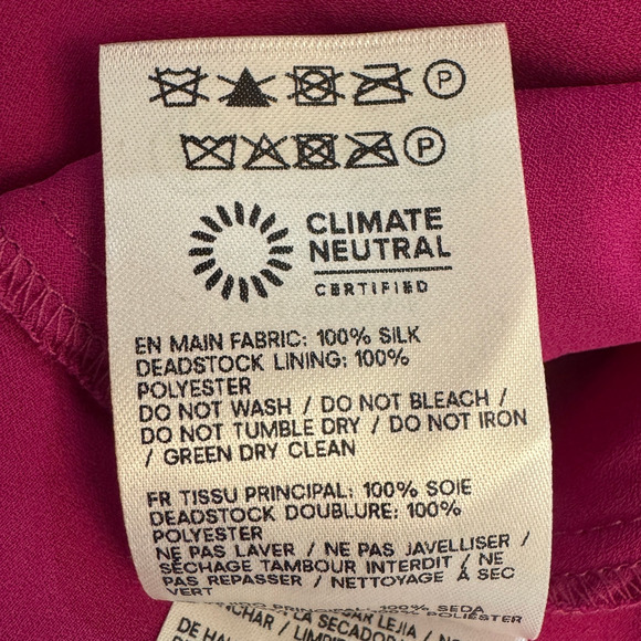 Reformation Anaiis Silk Dress Hibiscus Tea - Picture 9 of 12